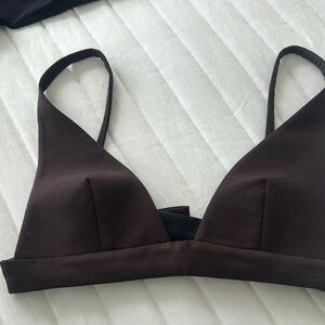 Zara Brown Triangle Bralette Intimates & Sleepwear